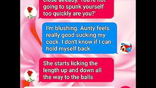 Aunty Vix and pumpkin sexting part two, taboo blowjob