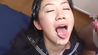Young japanese masturbating at school